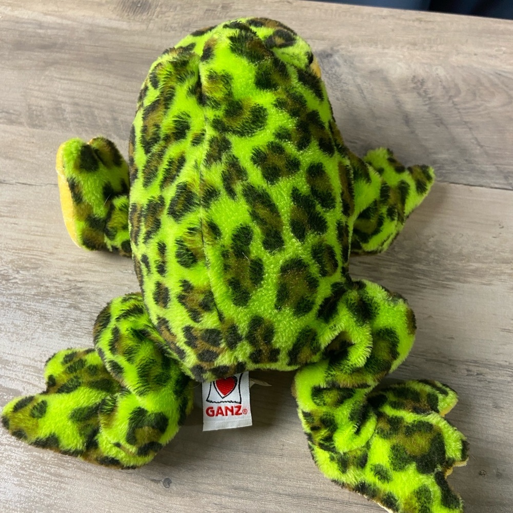 Ganz Webkinz Bullfrog Green Black Plush Stuffed Animal HM114 No Code 8"‎ - Picture 5 of 8